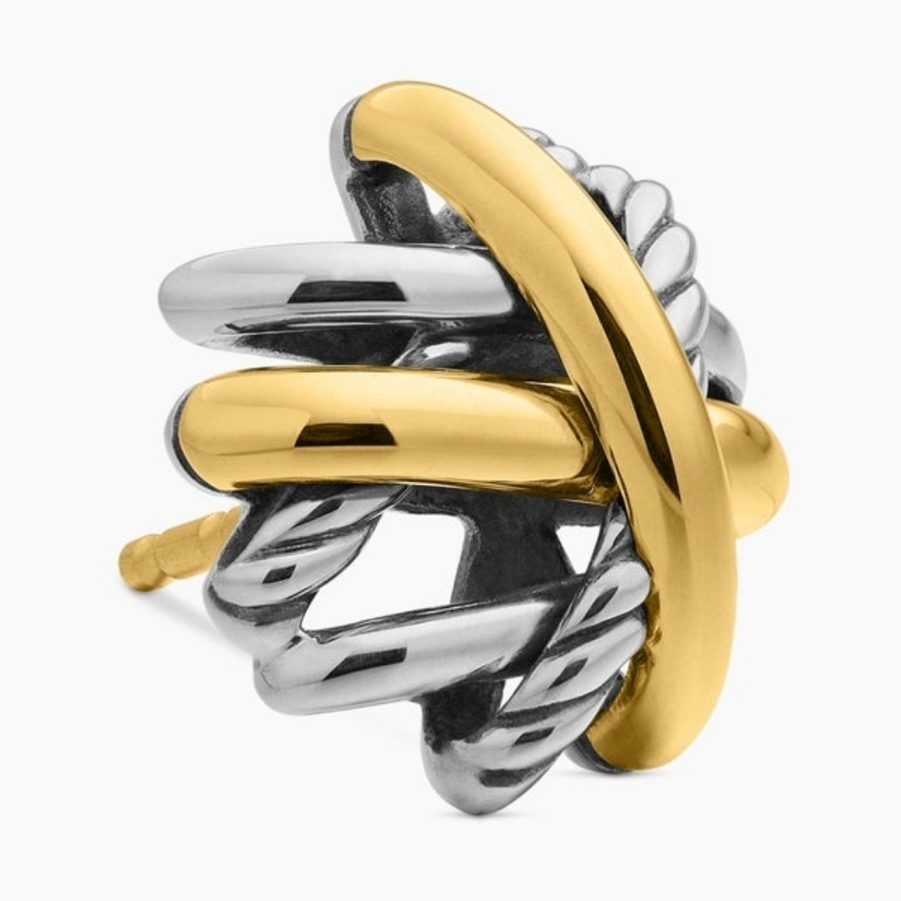 DAVID YURMAN - Crossover Stud Earrings - Picture 9 of 10